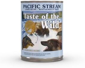 Taste of the Wild Pacific Stream Wet Food Salmon in Gravy 13.2oz Case of 12 | Puppy & Adult Dogs | Grain Free Recipe* | Complete & Balanced to Satisfy Finicky Dogs | Sweet Potatoes for All Day Energy