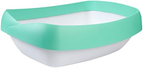 Litter Box - 3 Sifting Tray Cat Litter Box- Easy to Clean with Non-Stick Coating - Stylish, High-Sided Design with Spill Guard (15.4"x20.2"x7.5")