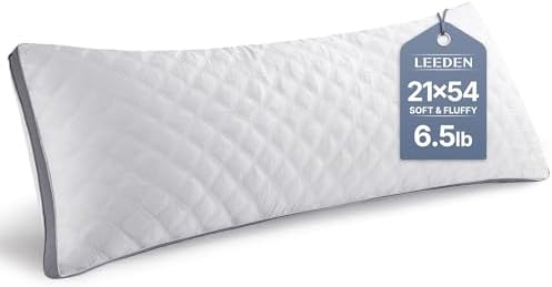 Leeden Body Pillow Insert 20 x 54 for Side Sleepers White Support