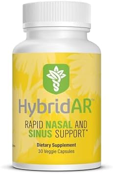 HybridAR Sinus & Nasal Support Herbal Supplement for Adults, 30 Veggie Caps | Daily immunity