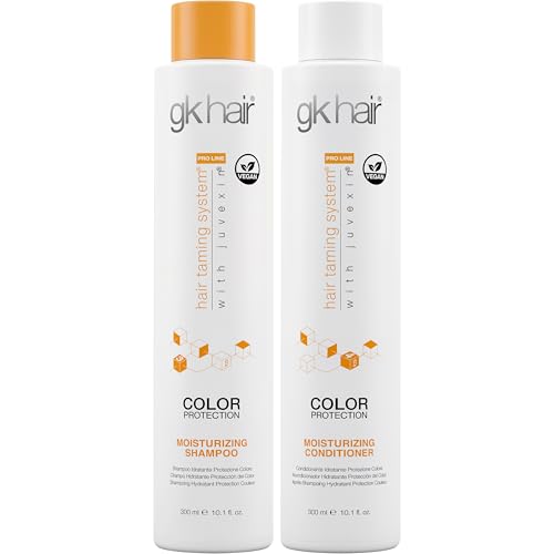 GK HAIR Keratin Shampoo and Conditioner set, Sulfate Free Moisturizing shampoo & conditioner for Color Treated Hair, Hydrating lightweight Formula for Dry, Damaged & Frizzy Hair 10.1oz each