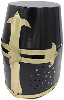 Medieval Warrior Templar Crusader Knights Helmet Wearable for Adult Medieval Costumes