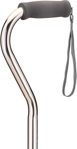 NOVA Medical Quad Cane- Large Base with Offset Silver