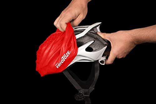 veloToze Cycling Helmet Cover, fits Most Bike Helmets - Keeps Wind, rain and Sun Away from Head; Bright Colors for Visibility