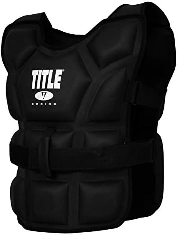TITLE Boxing "Big Flex" Weighted Training Vest, Black - Fitness Weighted Gear, Strength And Core, Home Gym, Weighted Vest, Weighted Gear
