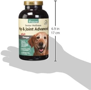 NaturVet – Senior Wellness Hip & Joint Advanced Plus Omegas | Help Support Your Pet’s Healthy Hip & Joint Function | Supports Joints, Cartilage & Connective Tissues | 120 Soft Chews