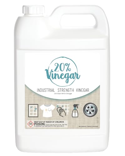 20% Professional Grade Concentrated Vinegar | Dilutes to 4 Gallons of Multipurpose Cleaning Vinegar | 4x Power Vinegar | Hundred's of Industrial &