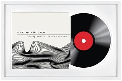 MCS Single Matted Record Album Frame, 15x15, Black
