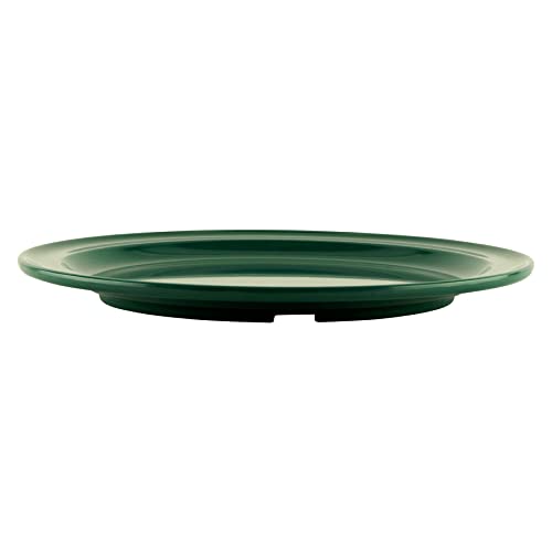 GET 9" Green Supermel Hunter Round Dinner Melamine Plate (Set of 12) | Dishwasher safe, Shatterproof, Restaurant service, Great for Entrees, Salads