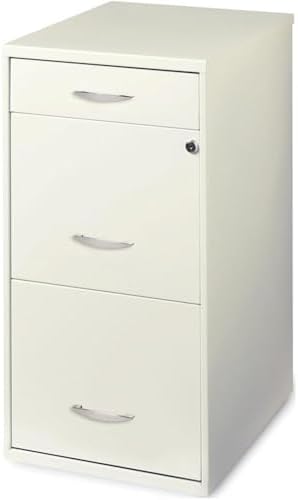 Pemberly Row 3 Drawers 27.32" Vertical Charcoal Metal Filing Cabinet Lockable Pre-Assembled Stationary Letter Size for Home, Office