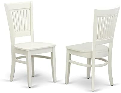 East West Furniture VAC-ESP-W Vancouver Kitchen Dining Chairs - Slat Back Wood Seat Chairs, Set of 2, Espresso