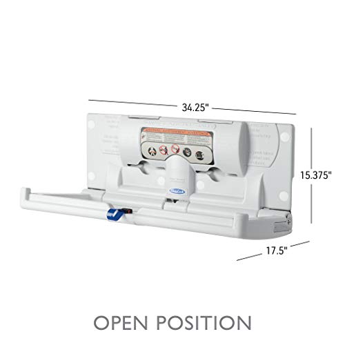 SafetyCraft Horizontal Wall-Mounted Baby Diaper Changing Station - Easy to Clean