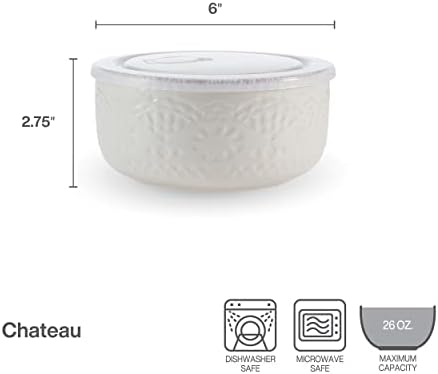 Pfaltzgraff Chateau Cream 16-Piece Stoneware Dinnerware Set, Service for 4, Off White