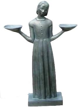 Bird Girl Miniature Statue 15h