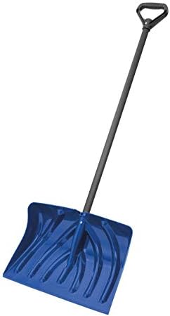 Suncast 18-Inch Snow Shovel and Pusher Combo with Durable Galvanized Steel Wear Strip and Ergonomic D-Grip Handle, Ideal for Driveways, Walkways