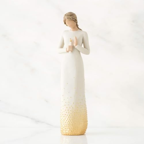 Willow Tree Quietly, Sculpted Hand-Painted Figure | Cast from a Susan Lordi Original Carving, Gift Offering Comfort, Peace, Support and Inner Strength, Includes Enclosure Card