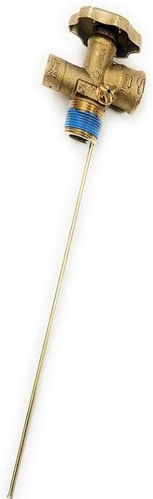 PV1001 Propane Vapor Tank Service Valve, Metal Gate Valve, 10.6 Inch Dip Tube, 250 PSI, 100 LB LPG, 1 Pack, DOT, VALVE