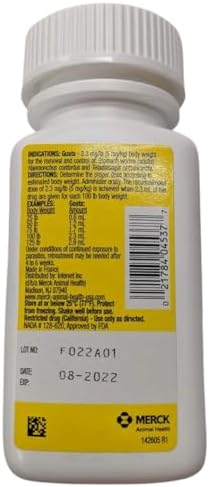 Merck Safe-Guard Goat Dewormer 125ml, 2 pack