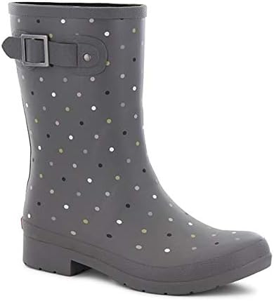 Chooka Women's Waterproof Mid-Height Faux Fur Lined Pull-On Rain Boot
