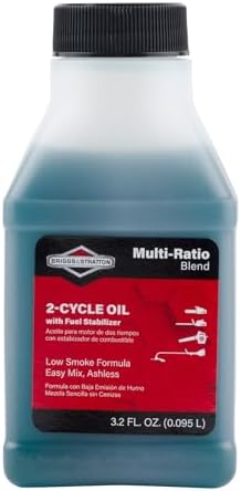 Briggs & Stratton 100107 2-Cycle Low Smoke Engine Oil, 50:1 mix, 3.2 oz Bottle