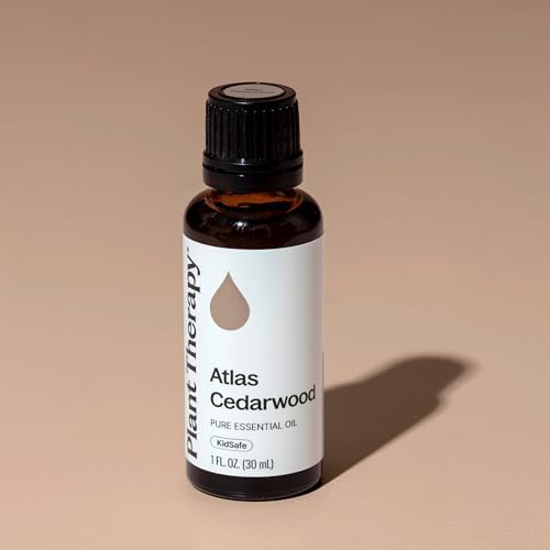 Plant Therapy Atlas Cedarwood Essential Oil 30 mL 100% Pure, Undiluted | Grounding & Relaxing, Supports Healthy Scalp & Hair
