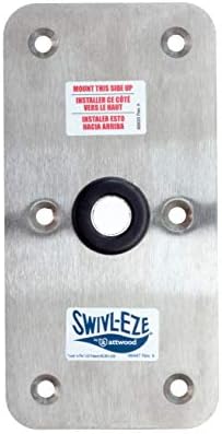 Swivl-Eze attwood SP-67739 Swivl-Eze Lock'N-Pin Stainless Steel 7-Inch x 7-Inch Non Threaded Boat Seat Pedestal Base | Non-threaded for 3/4 in pin socket, needs 2-3/4 in mounting hole, satin finish, exceeds ABYC standards, Type B rating