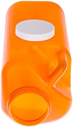 Large Male Urinal with Leak Proof Screw Cap Lid (3000 mL or 101 oz.) (Amber Color)