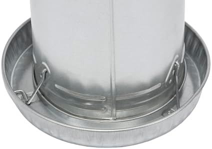Little Giant® Hanging Metal Poultry Feeder | Chicken Feeder | Outdoor Hanging Bird Feeder | Galvanized Steel Feed Container with Hanging Handle | 40 Pound