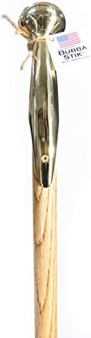 Walking Cane Texas Style Walking Stick Made of Mahogany Stained Tennessee Hardwood and Topped with a Brass Hame Handle from a Real Horse Collar Harness. Made in Texas by Real Texans.