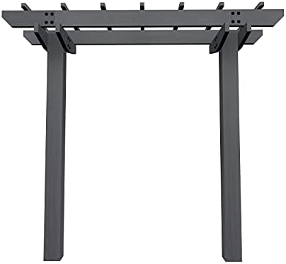 Vita Charcoal Gray Wildwood Cedar Arbor – 72" W x 90" H, Garden Arch for Climbing Plants, Wedding Ceremony & Backyard Décor