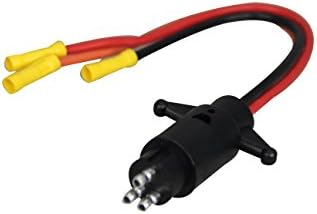 Boat Trolling Motor Male Plug Connector 3-Wire 10 Gauge 12-24V