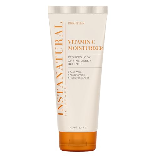 InstaNatural Vitamin C Moisturizer Face Cream, Brightens and Reduces the Look of Fine Lines and Wrinkles, Moisturizing Lotion for Dry Skin, with Hyaluronic Acid, 3.4 FL Oz | Face Cream with Hyaluronic Acid, Niacinamide, and Aloe Vera, Moisturizing Lotion…