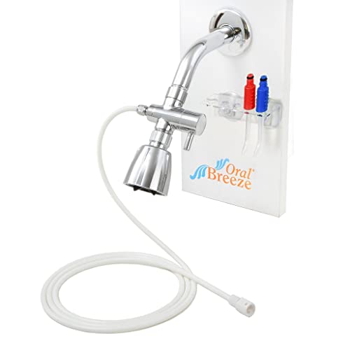 Oral Breeze ShowerBreeze | Oral Irrigator | Water Flosser | Cleaner for Braces, Gums, Implants | Shower-Powered, No Batteries