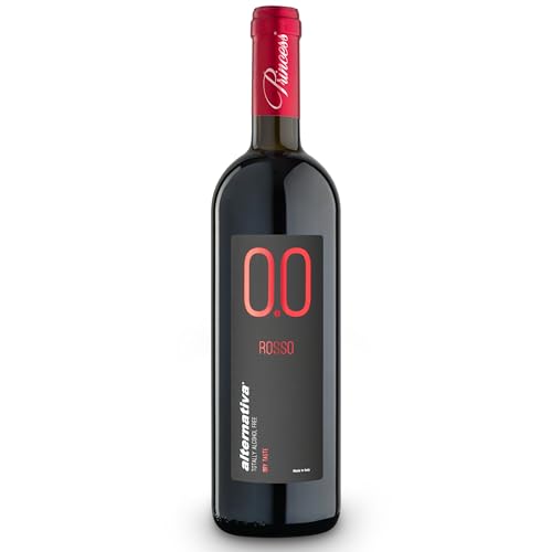 Princess Alternativa Dry Red Dealcoholized 0.0% – Non-Alcoholic Red Wine | Italian Dealcoholized Alcohol-Free Drink – Ideal for Celebrations and