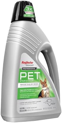Rug Doctor Professional Triple Action Pet Stain and Odor Deep Carpet Cleaner Solution 48oz. Triple Action Formula Cleans, Deodorizes and Deters Remarking, Carpet Shampoo for Pet Stains & Odors