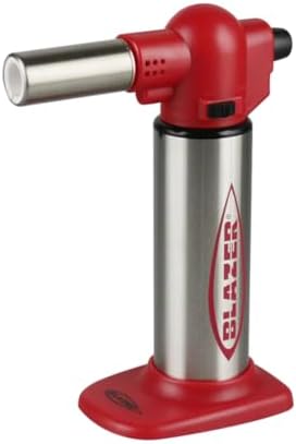 Big Buddy Refillable Turbo Torch Lighter- White Culinary Blow Torch, Butane Refillable