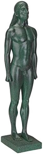 Design Toscano KY71304 Hebe Greek Woman Patron of Youth Indoor/Outdoor Garden Statue, Large Size, 10 inches Wide, 32 inches Tall, Handcast Polyresin, Antique Stone Finish