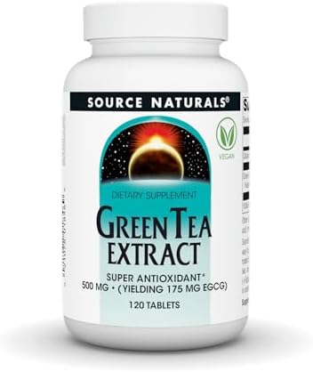 Source Naturals Green Tea Extract - Super Antioxidant* 500mg (YIELDING 175 mg EGCG) - 120 Tablets