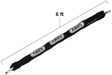 ABUS Hardened Steel 8KS 6 Foot x 5/16" Thick Square Security Chain | for Bikes, Containers, Trailers, ATV's, Motorcycles and Personal/Industrial Property