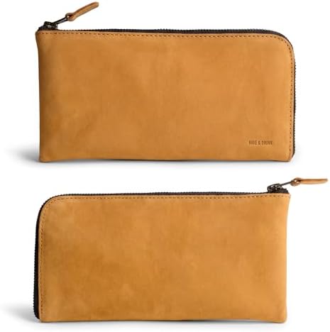 Hide & Drink, Leather Long Zippered Wallet, Holds Up to 8 Cards Plus Coins And Flat Bills, Phone Holder, Travel Essentials, Handmade (Bourbon Brown)