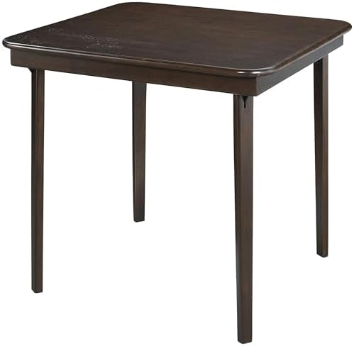 Stakmore Classic Straight Edge Square Wood Folding Table, 32x32, Oak | Foldable Card Table, Wooden Tabletop Furniture for Cards, Board Games & Dining