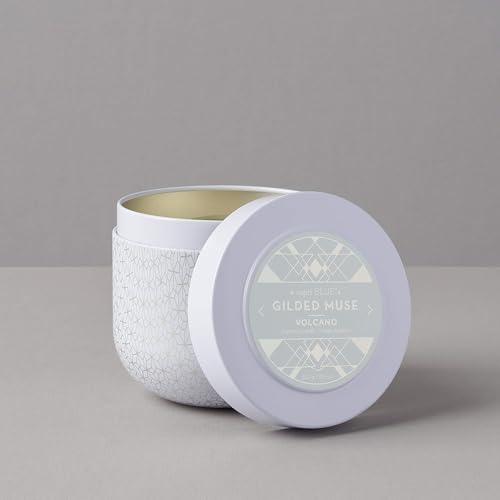 Capri Blue Scented Candle with Muse Tin Holder - Luxury Candles for Home Scented with Tropical Fruits & Sugared Citrus - Long Lasting Soy Wax Blend
