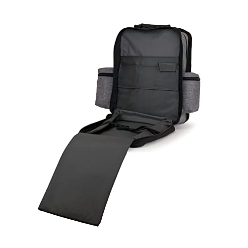 21st Century Plus Home Care Backpack: Waterproof 600D, Ergonomic Straps, Lockable Zippers - Laptop Sleeve & Mesh Pockets, 11.5"x9"x16", Navy