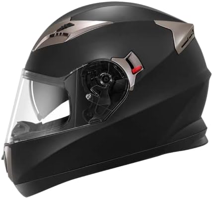 Motorcycle Full Face Helmet DOT Approved - YEMA Helmet YM-829 Motorbike Moped Street Bike Racing Casco Moto Helmet with Sun Visor for Adult,Youth Men and Women
