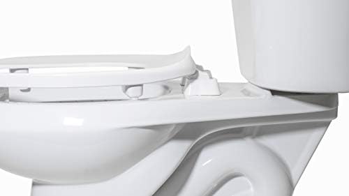 Centoco 3 inch Raised Toilet Seat for Seniors, Elongated, Open Front, White | Plastic, No Cover, 3L1500STSCC-001, Made in the USA