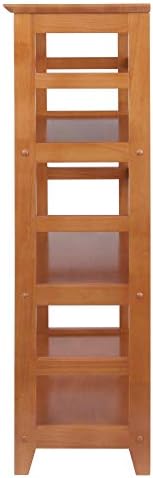 Winsome Studio 3-Tier Bookshelf, Honey Pine, 42" | Classic Display Bookcase, Functional & Stylish Shelving Unit for Convenient Storage in Living Room