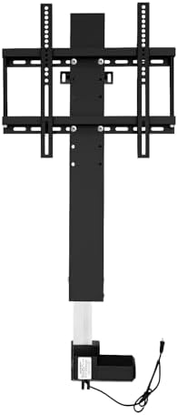Motorized TV Lift for 26" to 57" TV Max110 lbs, Height Adjustable TVs Stand with Remote Control, Motorized Mount troke Length 27.6 Inches