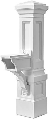Step2 Atherton Grand Mail Post, Mailbox Not Included, Weather Resistant, Large Outdoor Mail Post, Made of Durable Plastic, Easy Install, Onyx Black
