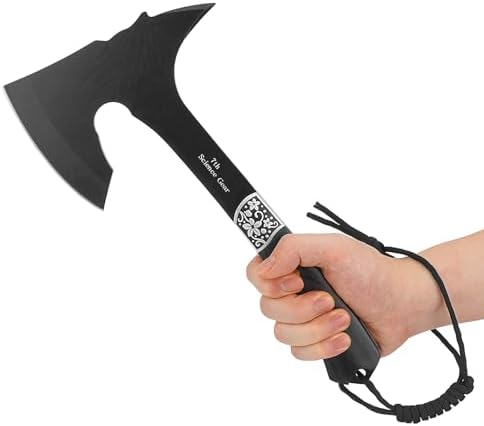 Camping Axe - Camping Hatchet with Sheath -Survival Throwing Axe - Survival Hatchets for Camping and Chopping Wood - Tactical and Survival Hatchet