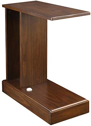 Casual Home Monroe C-Table Drawer, Concealment Furniture, Mocha, 22.75 in x 10 in x 24 in